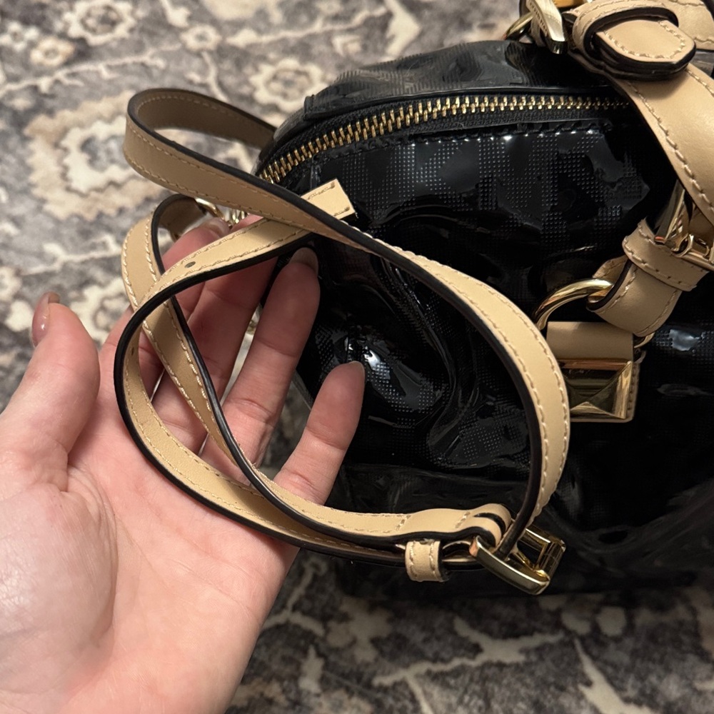 Michael Kors Black and Tan Satchel - Picture 5 of 8